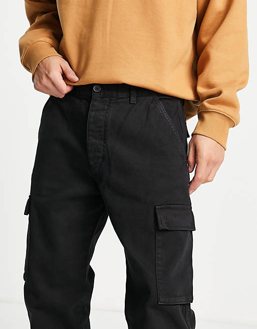  Pull&Bear loose balloon fit chino in black 