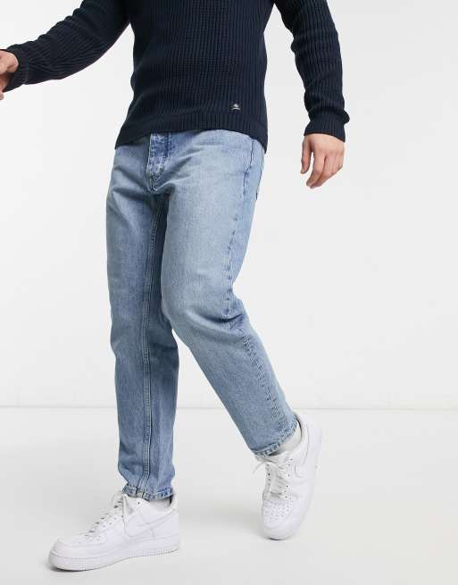 Pull Bear loose carrot fit jeans in light blue