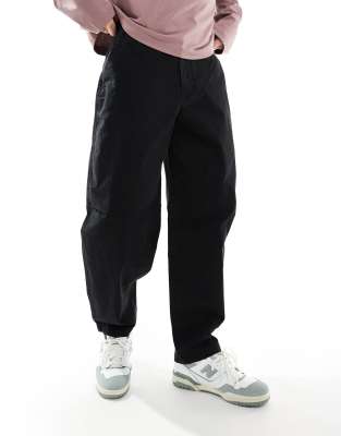 loose fit casual pants in black