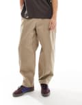 [Pull & Bear] Pull & Bear loose fit casual pants in sand-Neutral M Neutral