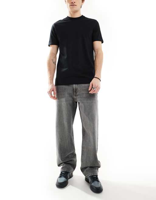Pull&Bear loose fit jeans in grey
