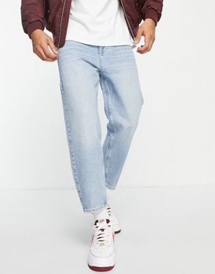 Pull&Bear loose fit jeans in light blue