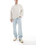 [Pull & Bear] Pull & Bear loose fit jeans in light blue 46 BLUE