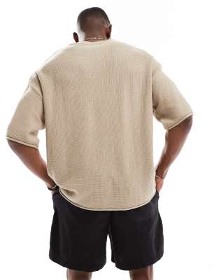 Pull & Bear Loose Fit Knit T-shirt