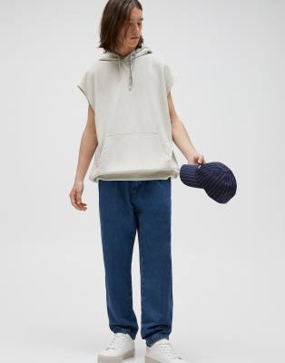 Pull&Bear Pull&Bear loose fit skater jeans in blue