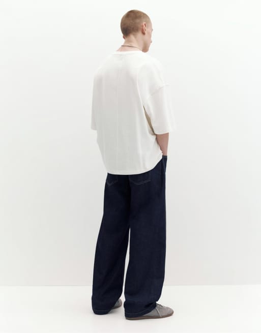 Pull&Bear Loose fit t-shirt in off white, 4 of 4