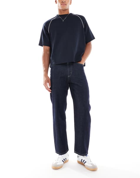 Pull&Bear loose jeans in indigo blue - view 1