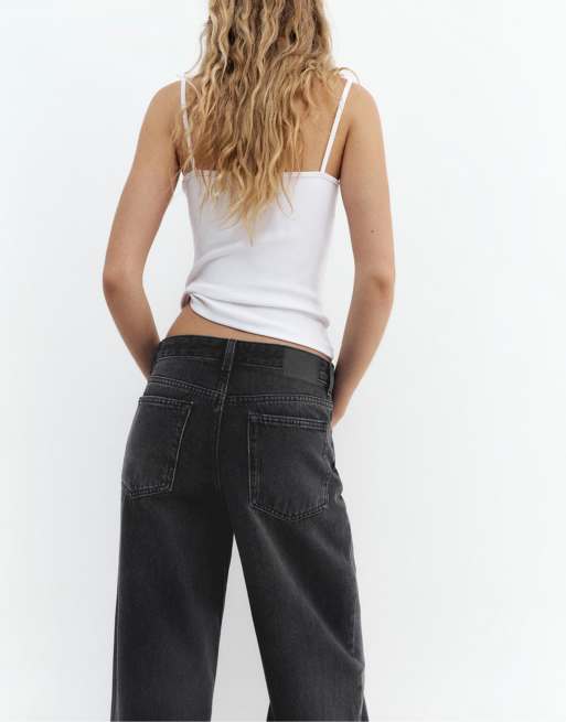 Pull&Bear Loose oversize jeans in black, 3 of 4