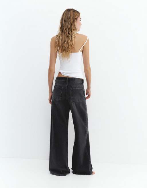 Pull&Bear Loose oversize jeans in black, 4 of 4