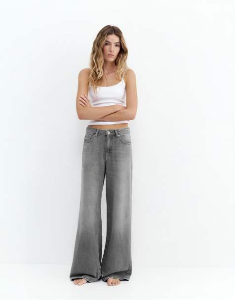 Pull&Bear Loose oversize jeans in grey