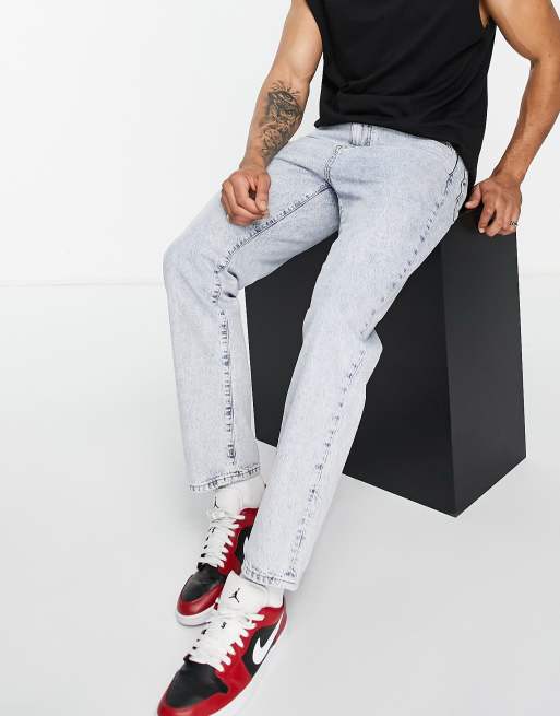 Pull&Bear loose straight fit jeans in light blue