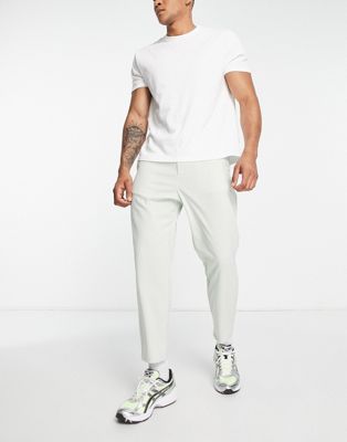 Pull&Bear loose tailored trouser in sage