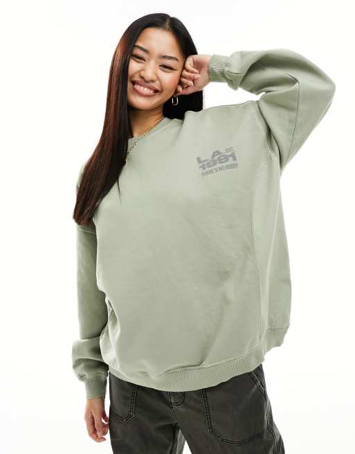 Pull&Bear 'Arizona' sweatshirt in light grey