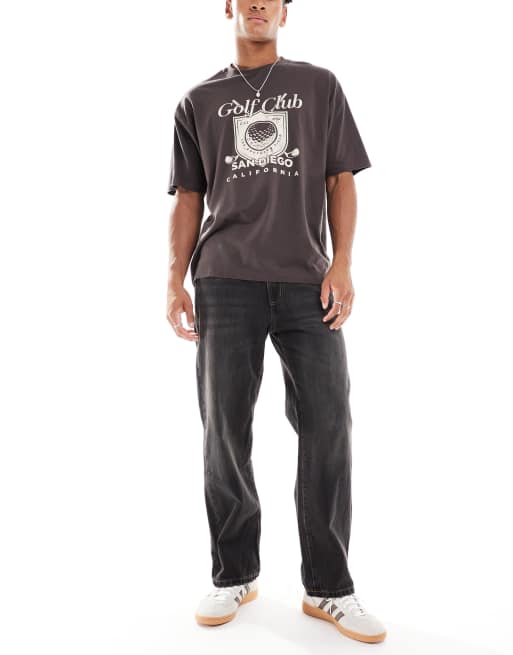 Pull&Bear - Losse jeans in zwart
