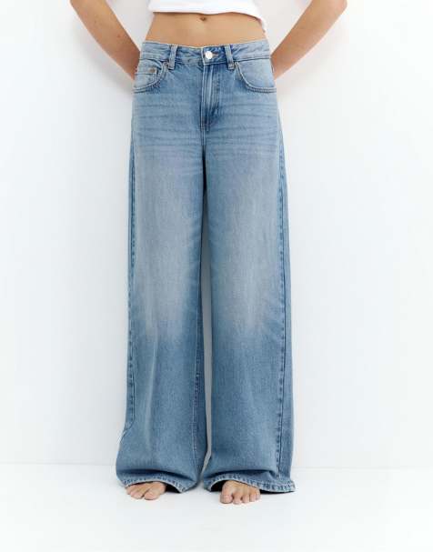 Pull&Bear - Losse oversized jeans in indigo - view 1
