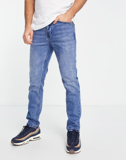Pull&Bear - Losvallende jeans met rechte pasvorm in lichtblauw