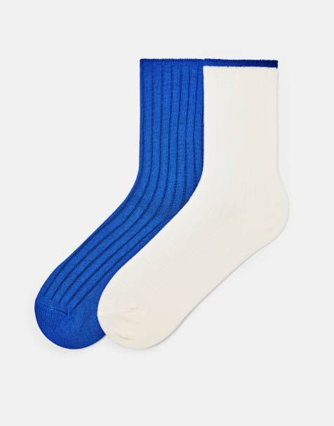 Pull&Bear lot de 2 chaussettes longues bleues - view 1