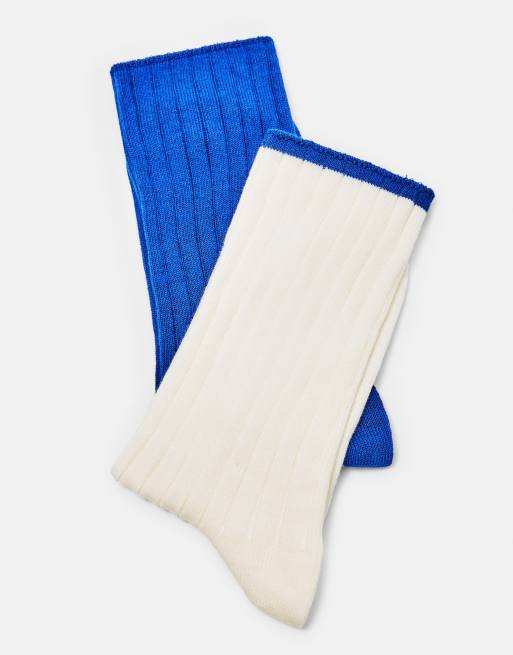 Pull&Bear lot de 2 chaussettes longues bleues, 3 de 3