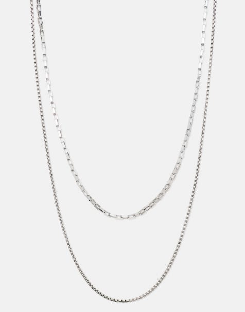 Pull&Bear - Lot de 2 colliers - Argenté - view 1