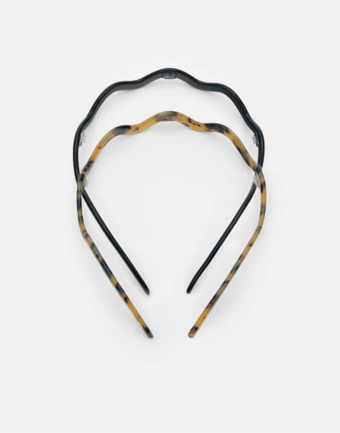 Pull&Bear - Lot de 2 bandeaux rigides - Noir et écaille de tortue - view 1