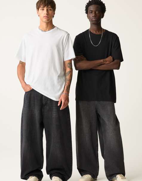 Pull&Bear - Lot de 2 t-shirts - Blanc/noir - view 1