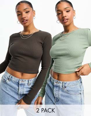 T-shirt De Sport Femme Manches Longues Crop Top - Sans Couture - Pour Yoga, Fitness, Running