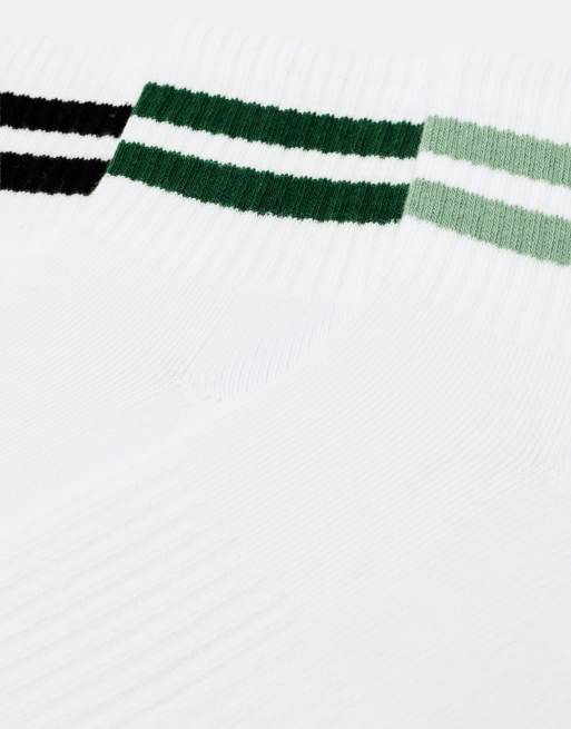 Pull&Bear - Lot de 3 paires de chaussettes rayées - Vert bleuté, 2 de 4