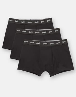 Pull&Bear - Lot de 3 boxers à logo STWD - Noir - view 1