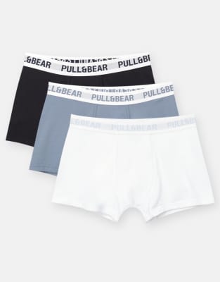 Lot de 3 boxers  taille bleu clair - Pull & bear - Modalova