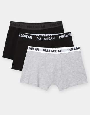 Lot de 3 boxers griffs - Pull & bear - Modalova
