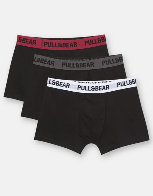 Pull&Bear - Lot de 3 boxers griffés - Multicolore