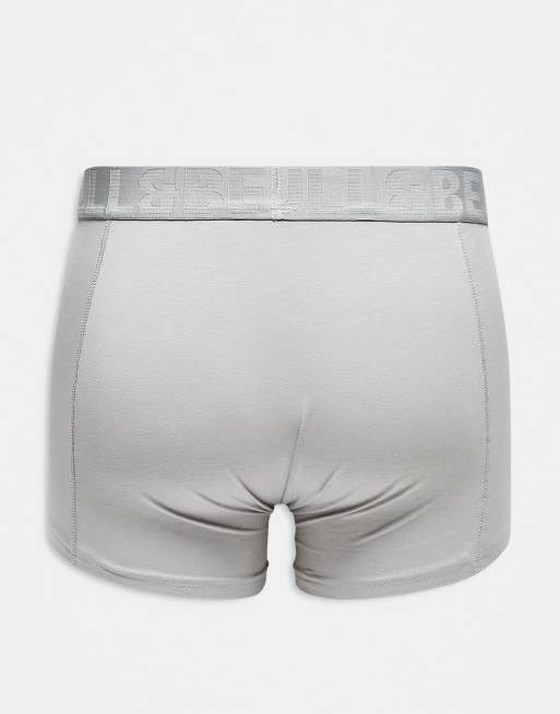 Pull&Bear - Lot de 3 boxers - Noir/marron et taupe, 2 de 3