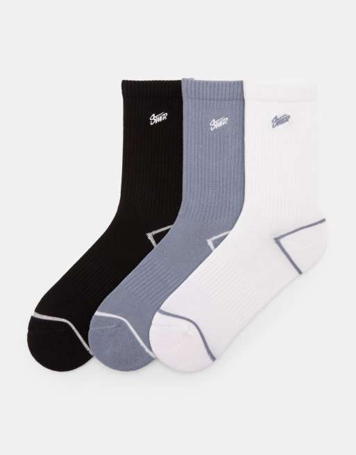 Pull&Bear - Lot de 3 paires de chaussettes - Multicolore