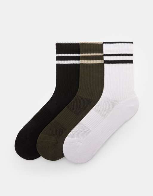 Pull&Bear - Lot de 3 paires de chaussettes - Multicolore