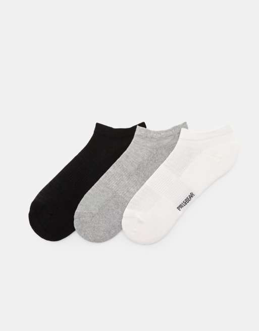 Pull&Bear - Lot de 3 paires de socquettes - Multicolore