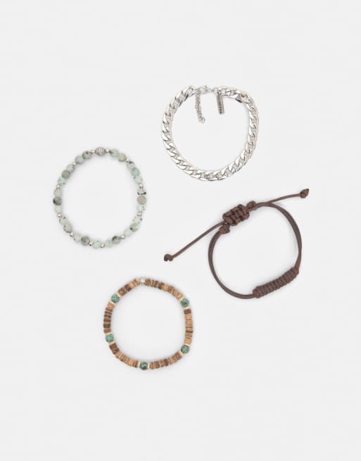Pull&Bear - Lot de 4 bracelets - Multicolore
