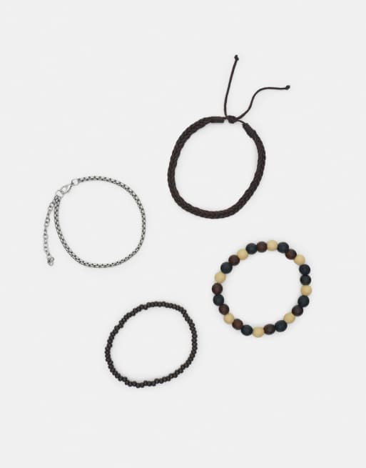 Pull&Bear - Lot de 4 bracelets - Multicolore