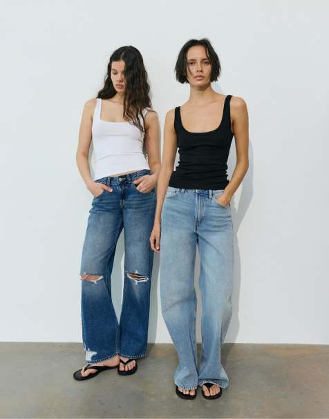 Pull&Bear - Lot de débardeurs - Blanc/noir - view 1