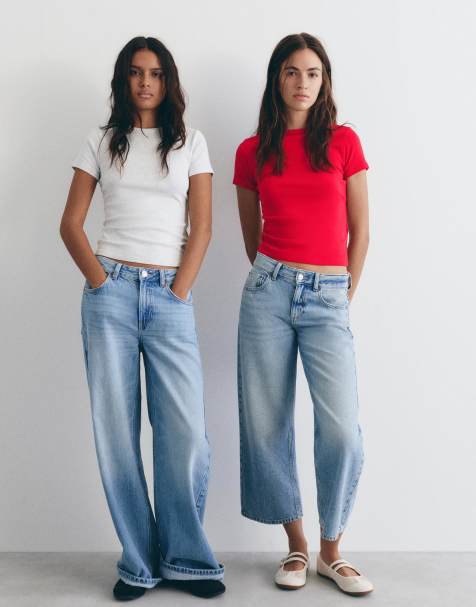 Pull&Bear - Lot de t-shirts ajustés - Rouge - view 1