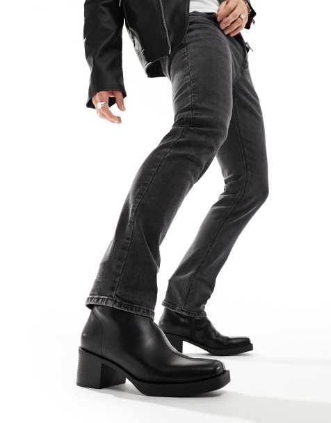 Boots for best sale men with heels