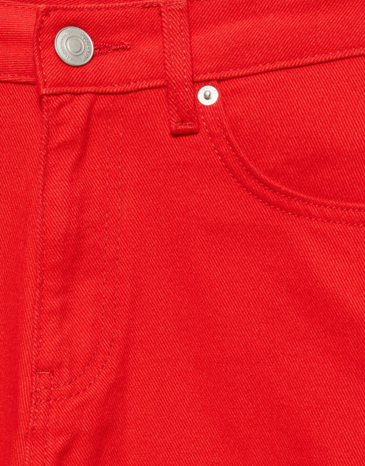 Pull&Bear Low-rise Barrel-Jeans in Rot, 7 von 7