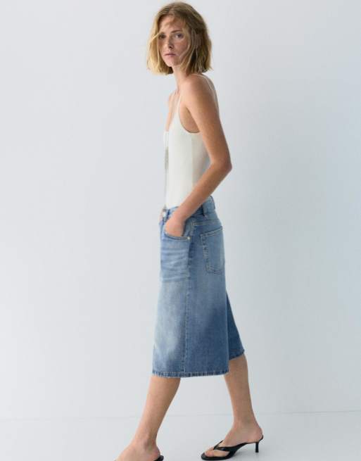 Pull&Bear Low-rise jorts in dark blue, 7 of 7