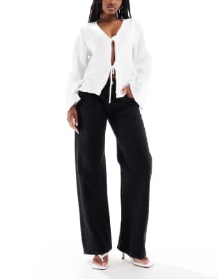 Pull & Bear Low Rise Straight Leg Jeans
