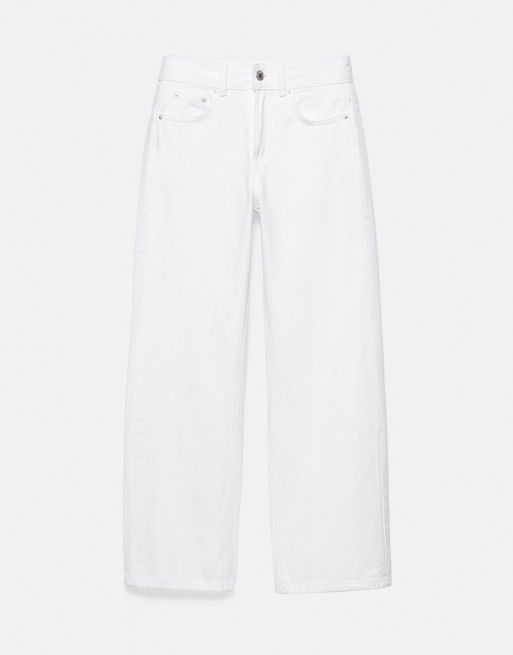 Pull&Bear Low-Rise Straight-Leg-Jeans in Weiß, 6 von 7