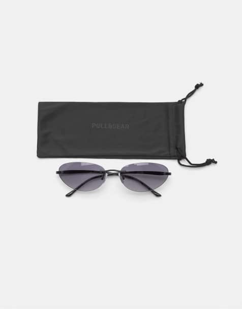 Pull&Bear - Lunettes de soleil à monture en métal - Noir - view 1