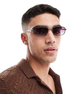 Lunettes de soleil  monture mtallique et verres - Pull & bear - Modalova