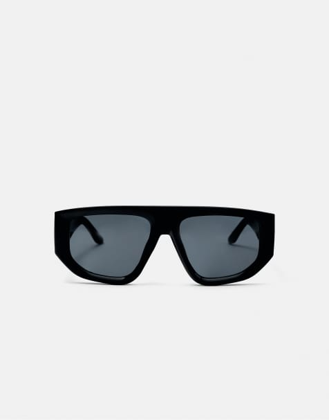 Pull&Bear - Lunettes de soleil aviateur à monture œil de chat - Noir - view 1