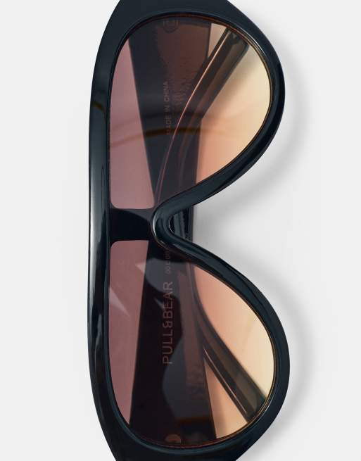 Pull&Bear - Lunettes de soleil aviateur - Marron, 4 de 5