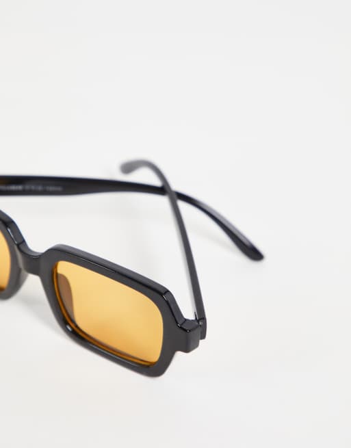 Pull Bear Lunettes de soleil carr es verres ambre Noir