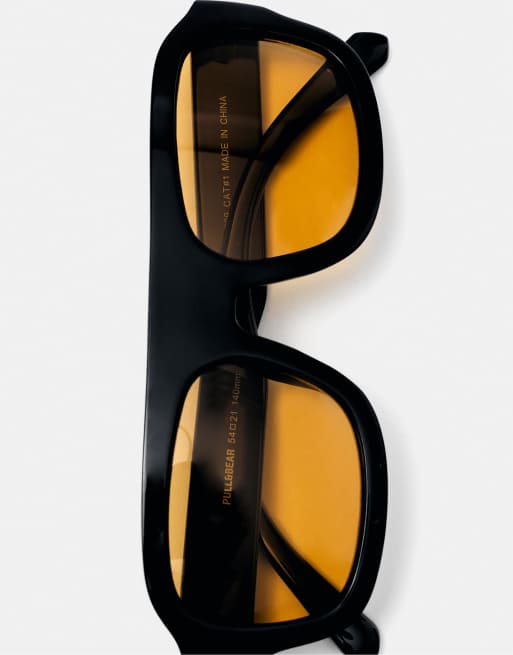 Pull&Bear - Lunettes de soleil carrées - Noir, 3 de 3